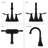 4-Inch 2 Matte Black Bathroom Faucet With Pop-Up Drain And Hoses - , Rust-, For Vanity Sink Longevity , Rust-,-121628515