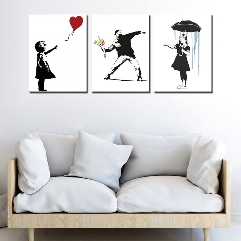 3 Piece No Frame Print on Canvas