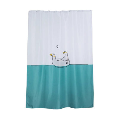Polyester Shower Curtain With Hooks