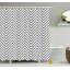 Rideau de douche simple à motif décoration minimaliste à triangle géométrique zig zag Karyn-44339366-94820911