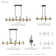 Arkeem 6 - Light Dimmable Linear Chandelier