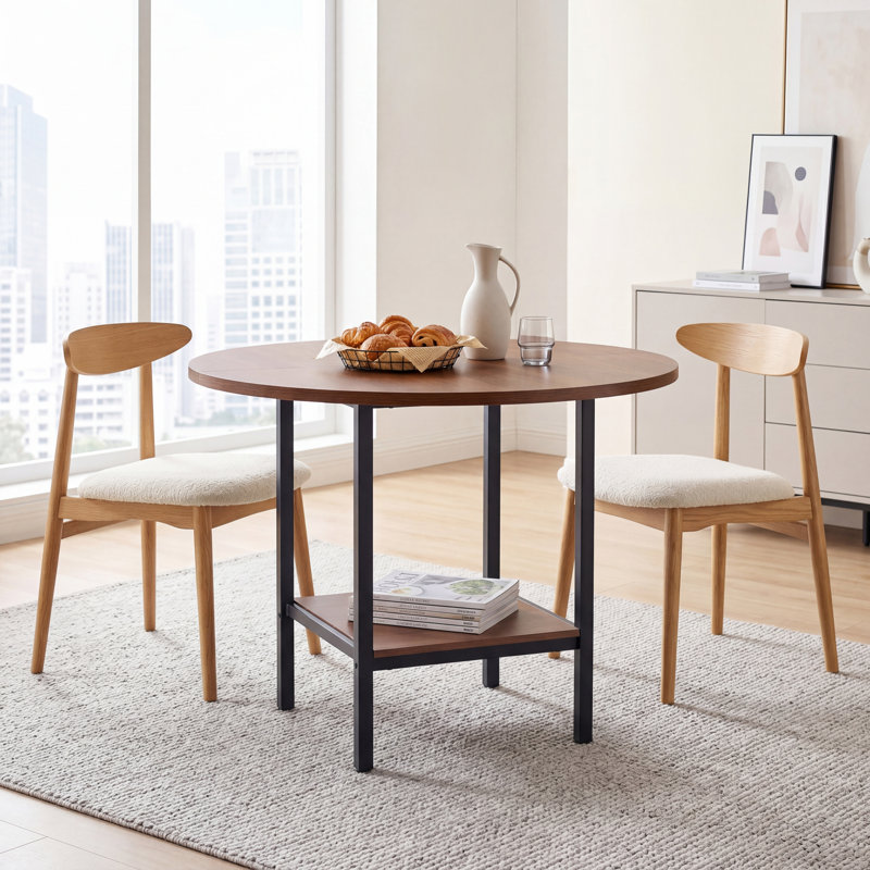 Dining Table, Walnut/Black
