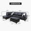 Canapé modulaire en similicuir 3 pièces-396320511-396320497