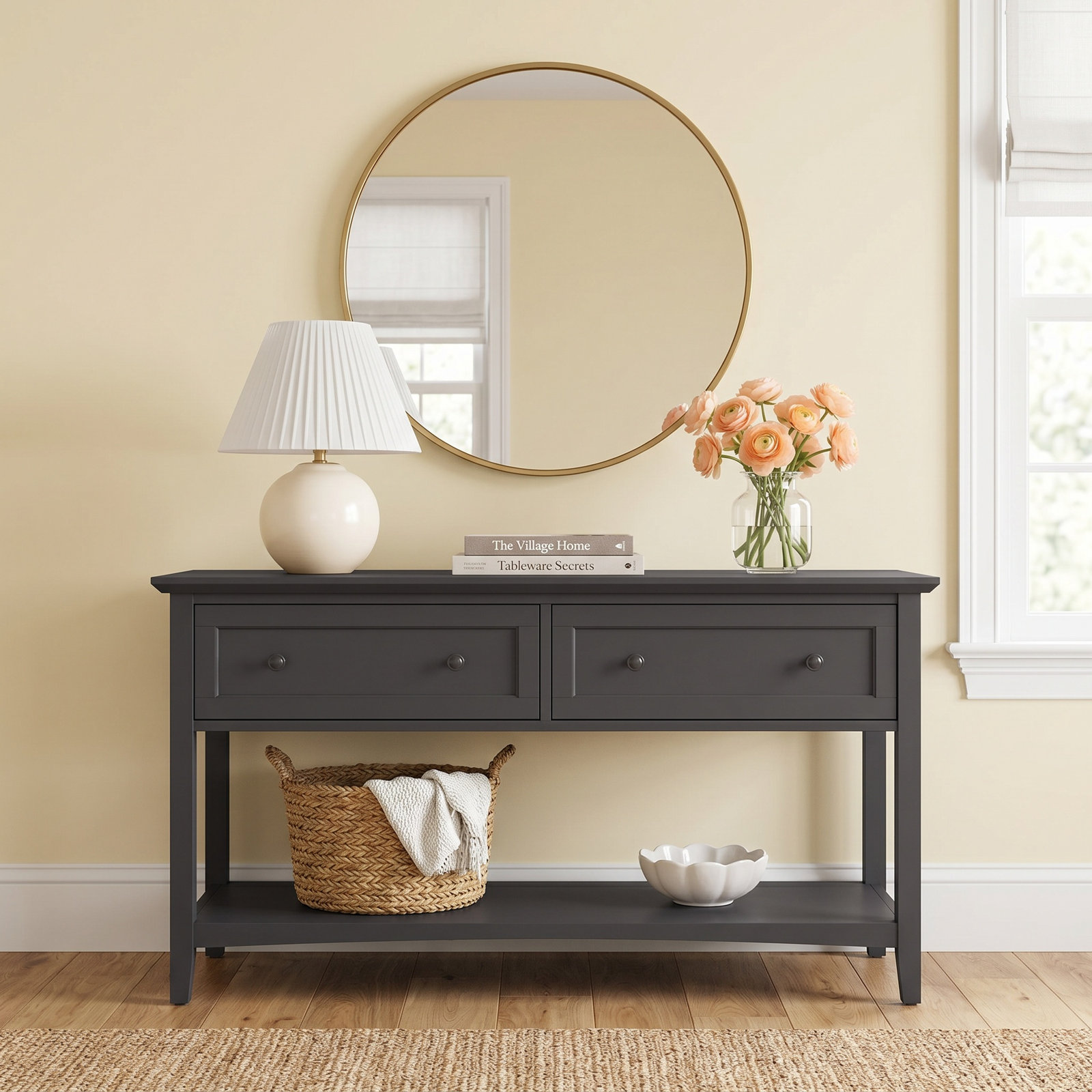 Renee 60" Console Table, Black