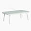 Causeuse et table en acier, blanc cassé et gris-91883064