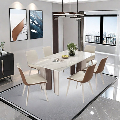 Modern simple rectangular dining table sets