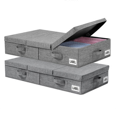 17 Stories Shanquille Fabric；Cardboard Underbed Storage