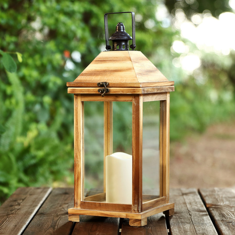 Elida Battery Powered Square / Rectangular Lantern, 18.25" H x 7" W x  7" D