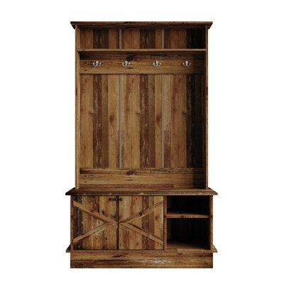 Hall Tree with Storage Cabinet