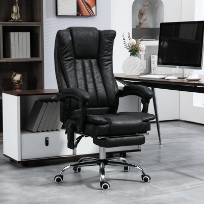 Fauteuil de bureau chauffant 6 points, chauffant, réglable, noir, réglable, noir, avec tissu chauffant et respirant