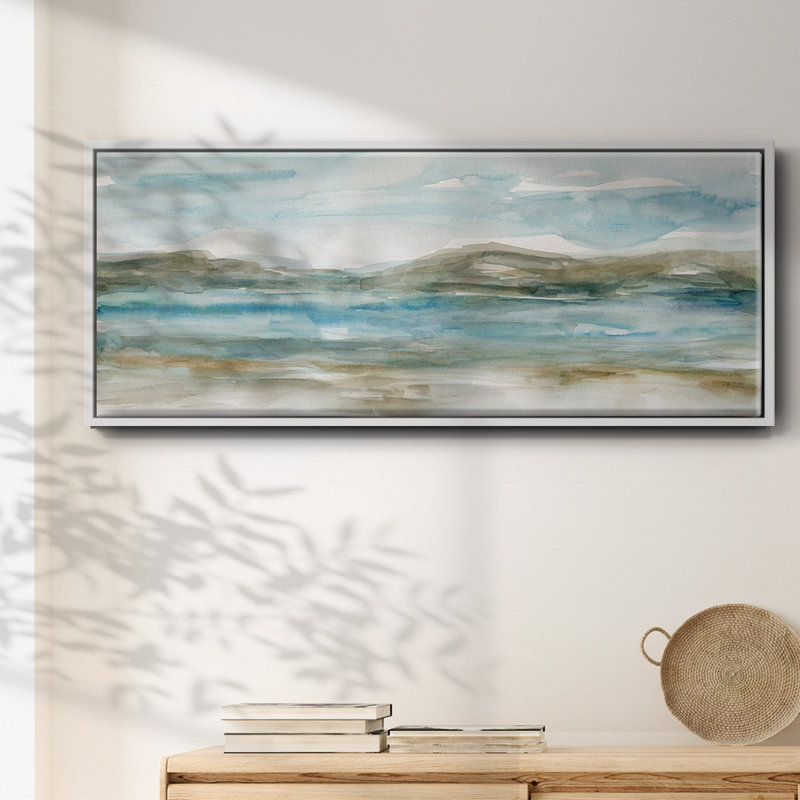 Peaceful Beach I- Framed Canvas