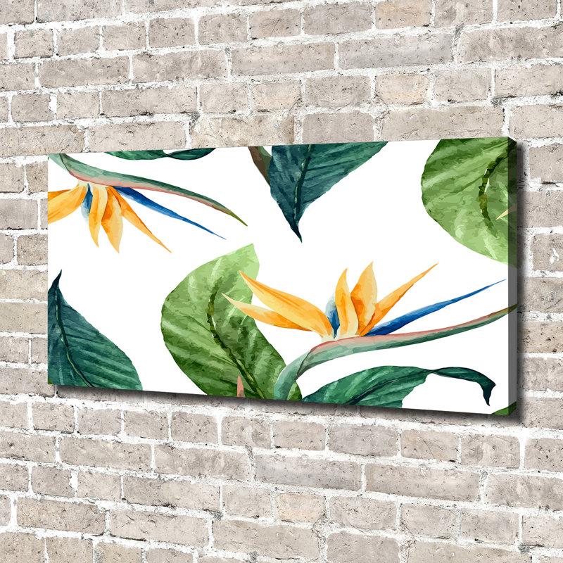 Tropical Flowers - Wrapped Canvas Print
