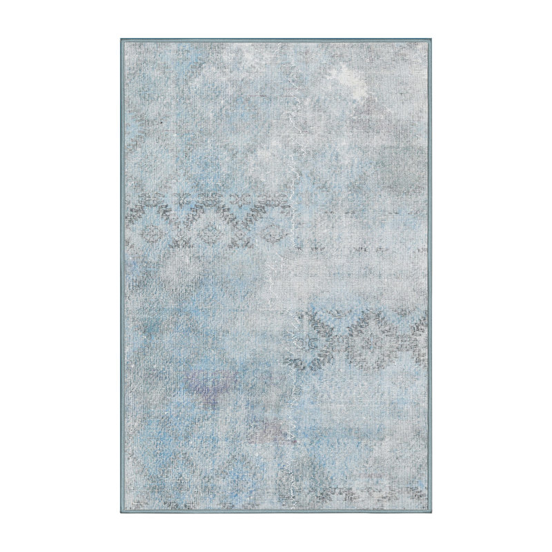 Tapis oriental bleu / gris, Rectangle 7 pi x 10 pi