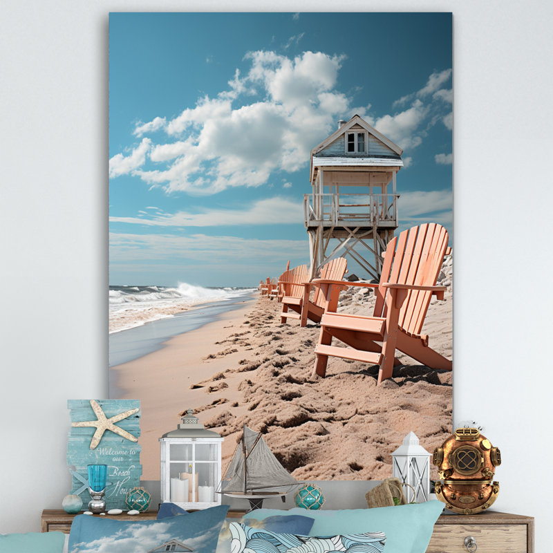 Plage, bord de mer, nostalgie noire IV sur toile, H 44 po x l 34 po x P 1,5 po, Toile tendue