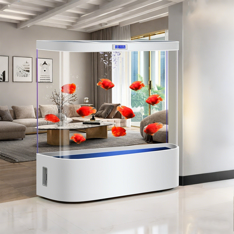 Aquarium de 31,5 po de taille moyenne sans filtre, avec réservoir d'eau blanc, 54.33" H x 31.5" W x 19.69" D