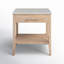 Mayfair 1 Drawer Wood and Marble Nightstand-1352168949