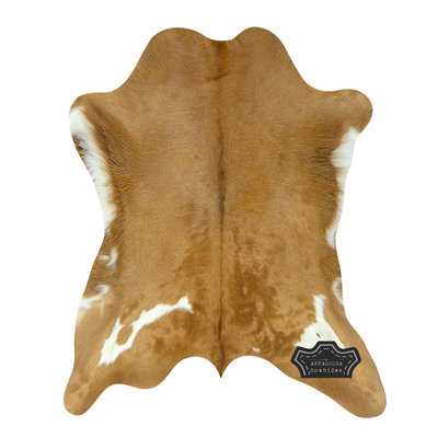 3 × 2 ft Caramel Calf Hide - 100% Genuine Leather - Natural Luxury Boho-Chic Accent