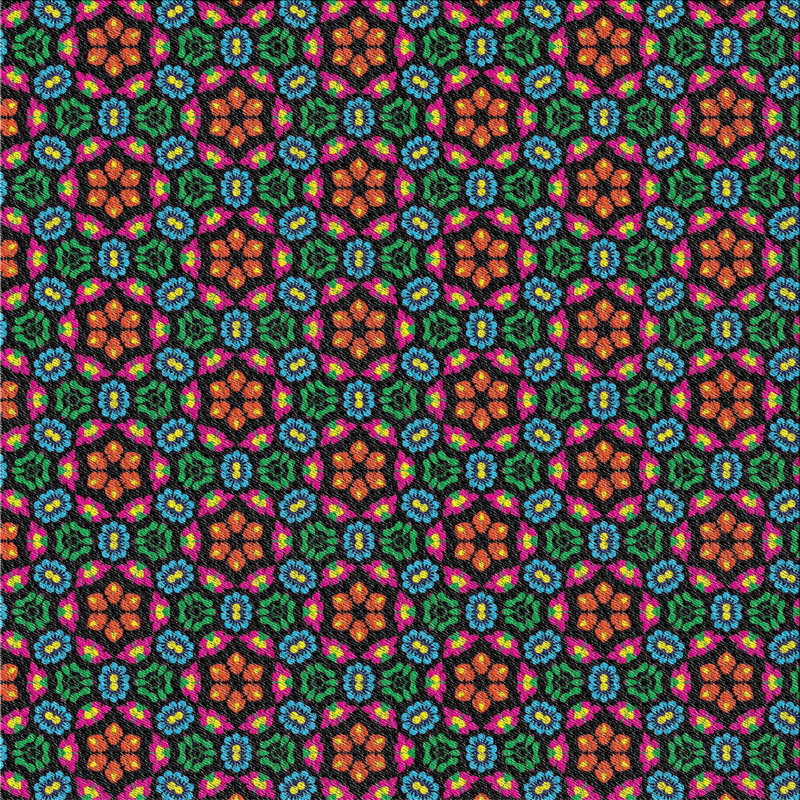 Tapis rouge / vert Power Loom, Carré 8 pi