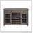 Raphaela Weathered Cherry Finish Server W/Cup Holder & Wine Rack