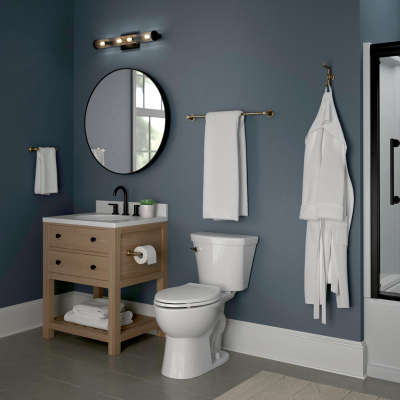 Porte-serviettes mural en acier inoxydable 18 po Delta Saylor, Bronze champagne