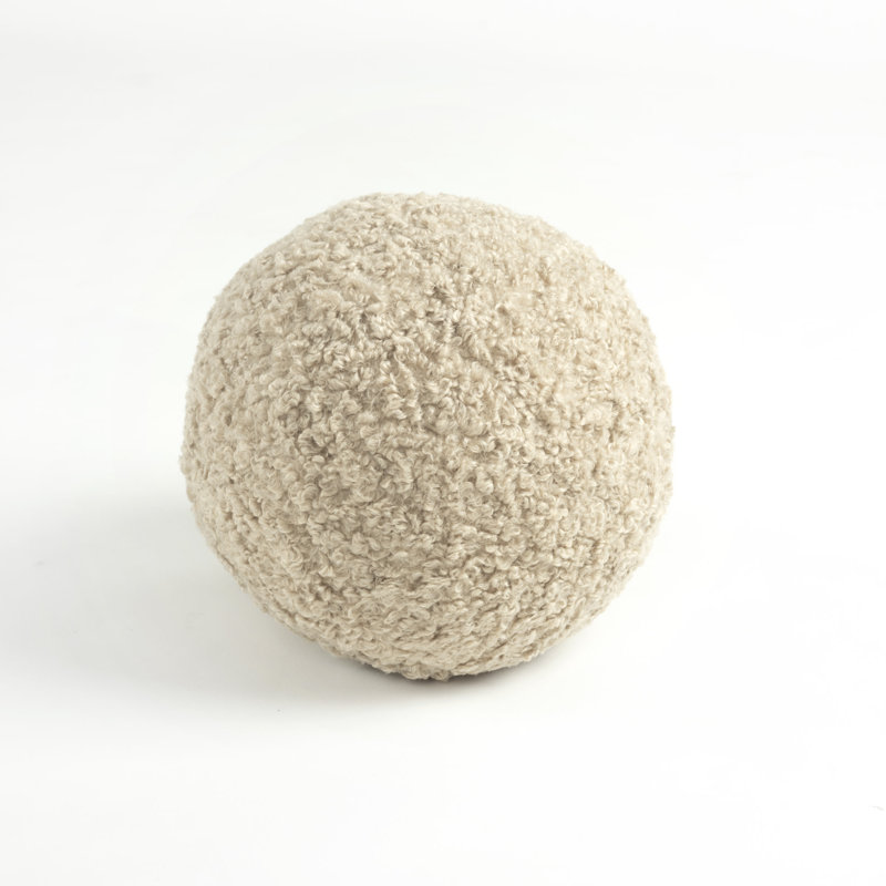 Neo Boucle Sphere Ball Pillow 1Pc, Beige