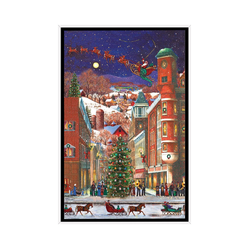 Holiday Carolers 1 Piece Wall Art on Canvas, 66.04 cm H x 45.72 cm W x 4.445 cm D, White