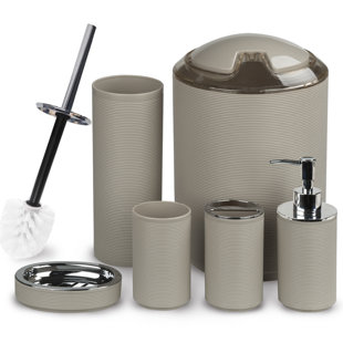 Obsa 4 Piece Bathroom Accessories Set Ebern Designs Color: Beige