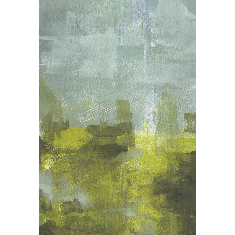 «Overgrown Greenway I» par Jacob Green - peinture sur toile tendue, H 36 po x l 24 po