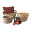 Wicker Basket With Handles - Set of 4