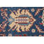 Tapis bleu / rouge en laine noué à la main de conception unique 9 pi 9 po x 13 pi 9 po New Age