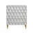 Metallic Silver And Champagne 3-Drawer Console Cabinet