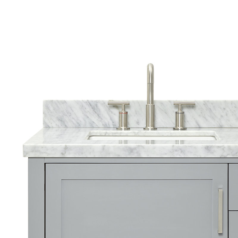 Bayhill 73'' W Double Vanity, Gray, Oval