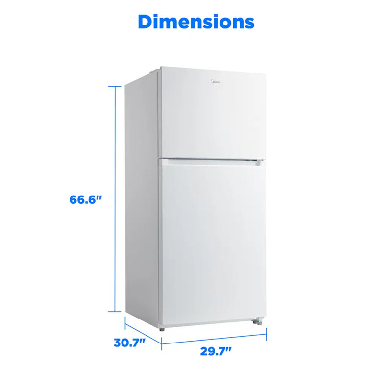 Midea 18 Cu. Ft. Top-freezer Refrigerator (white)