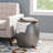 Synthia Hammered Metal Drum Coffee Table with Storage and Wooden Top-2076761965-2076761966
