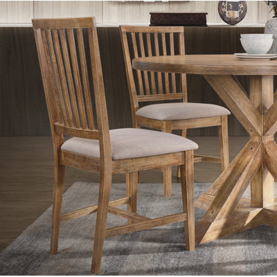 Chaise d'appoint rembourrée à dossier en lattes Kowalsky