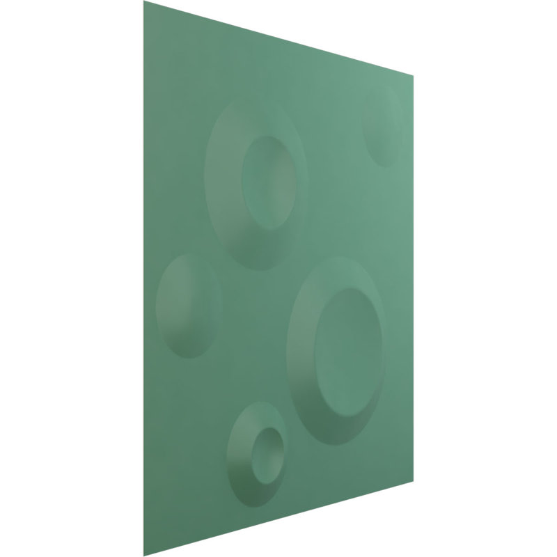 Panneau mural 3D décoratif Cole EnduraWall, H 11,88 po x l 11,88 po x P 0,38 po, Brume de mer métallique nacrée universelle