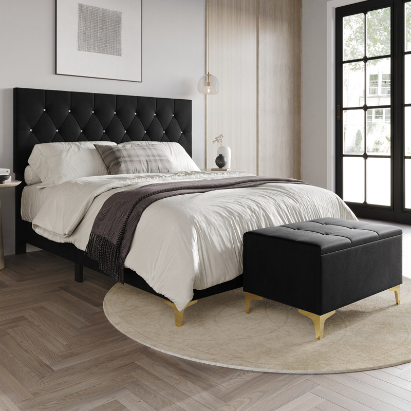 Ensemble de chambre à coucher 2 pièces Gatsby, Noir, Grand