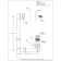 14" x 1-1/2" White Polypropylene Tip-Toe Bathtub Leg Drain Assembly with 2-Hole Overflow