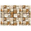 Tapis intérieur / extérieur d'inspiration marbre avec envers en caoutchouc antidérapant, tapis en polyester lavable à la machine-955244391