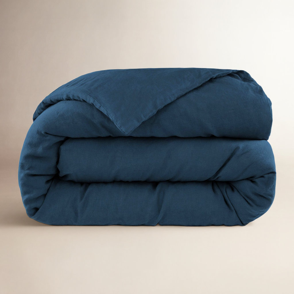 French Linen Duvet Cover Set, Baltic, King Duvet Cover