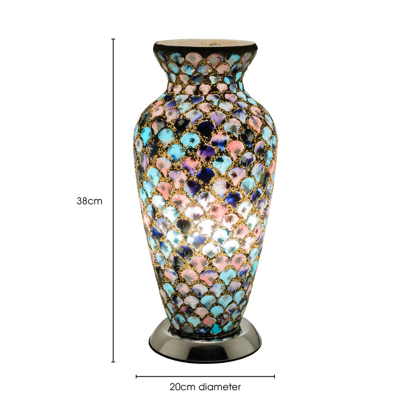 Salena Novelty Lamp, Blue/Peach