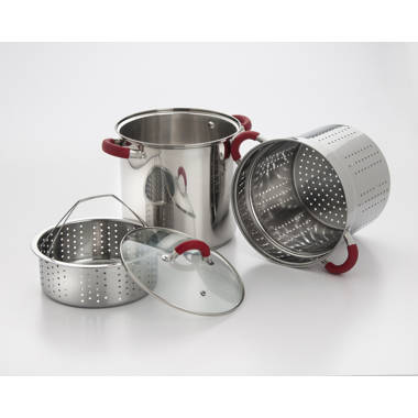 CookCraft Original 8-Qt. Tri-Ply Stainless Steel Stockpot Strainer