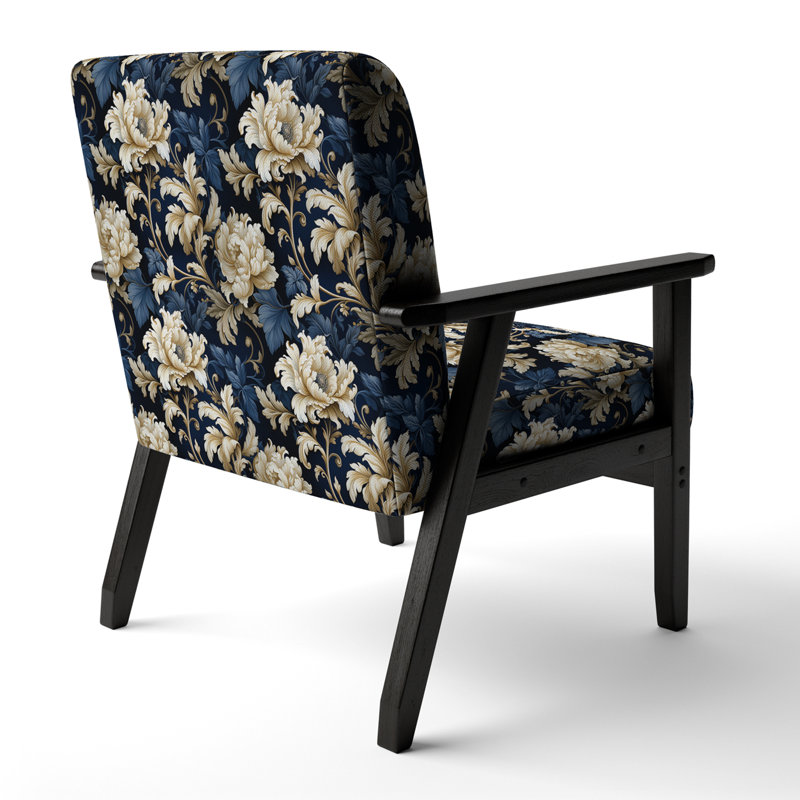 Fauteuil d'appoint rembourré Blue Peony