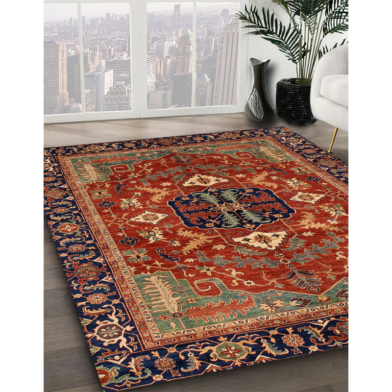 Abstract Indoor Rug, Round 5'