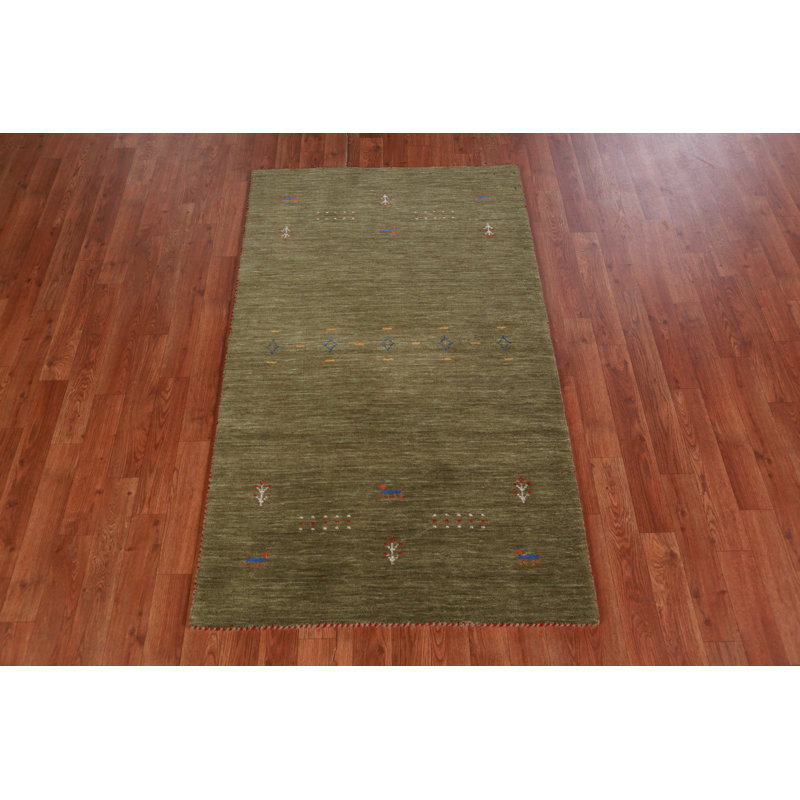 Tapis vert Gabbeh 3x5