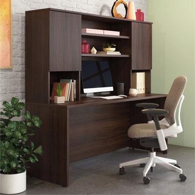 72" x 24" Desk With Hutch