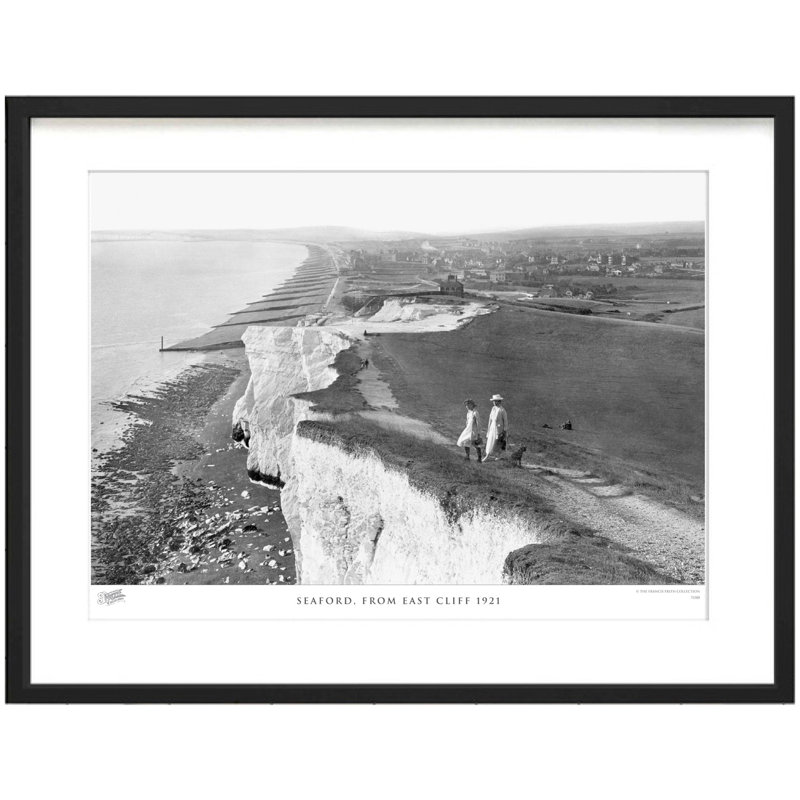 Seaford, From East Cliff 1921 by Francis Frith - Single Picture Frame Print, 60cm H x 80cm W x 2.3cm D