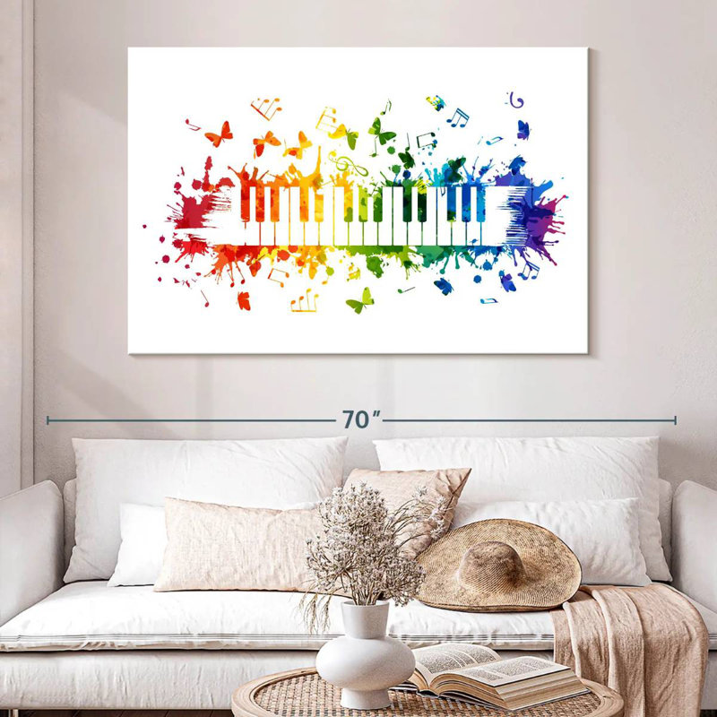 Abarca Rainbow Piano Keyboard, 34" H x 51" W