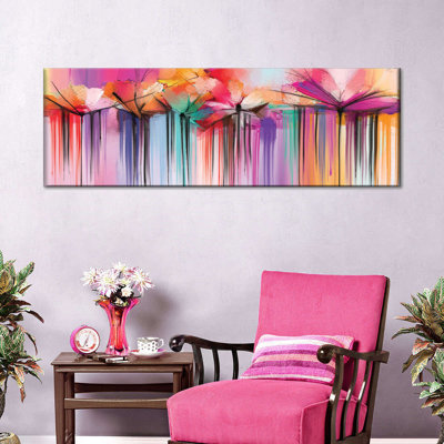 «Flowers Paint Drip» sur toile