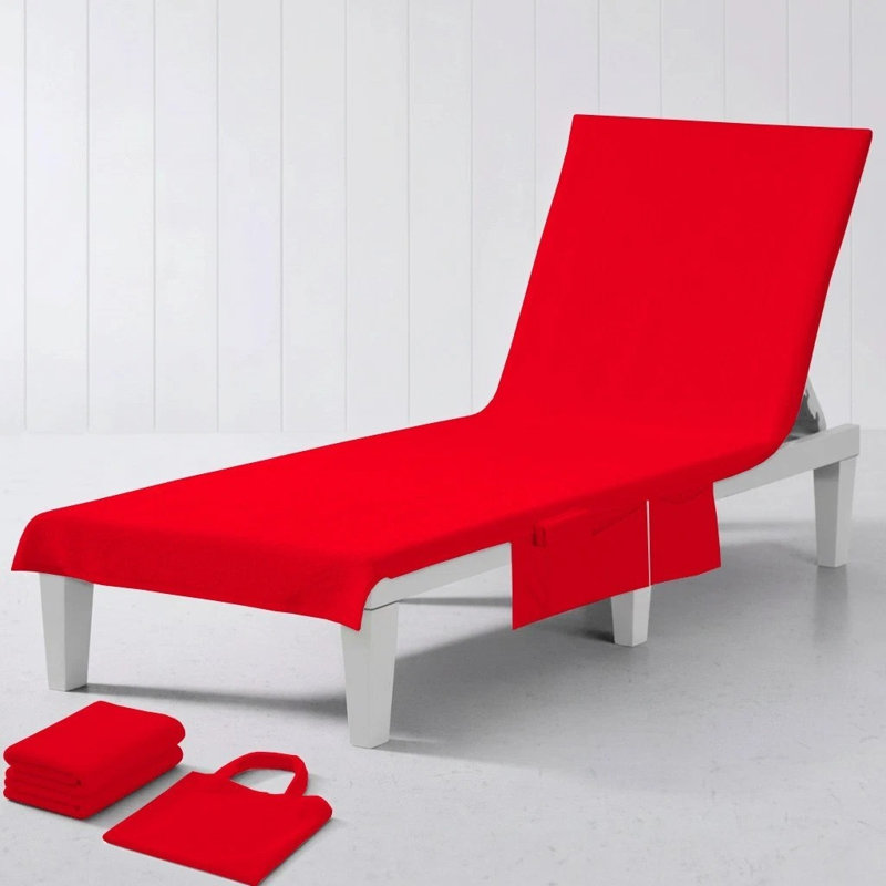BEACH CHAIR COVER & BAG - RED, Red